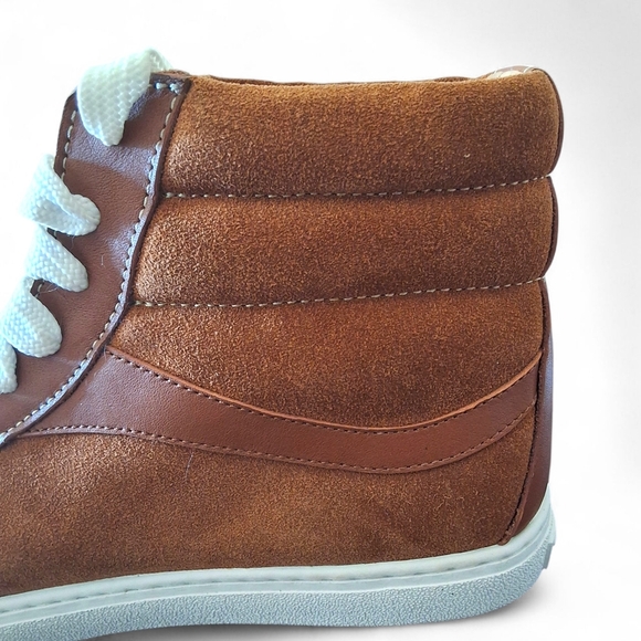 Coach Suede High Top Sneakers with Sequin Floral Embellishment - Picture 5 of 15